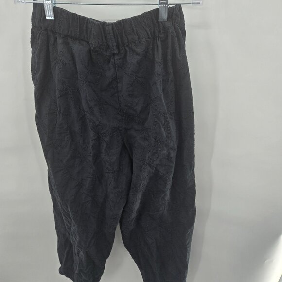 House of Harlow 1960 Black Embroidered Palm Trees Barrel Pants XS - Picture 2 of 12